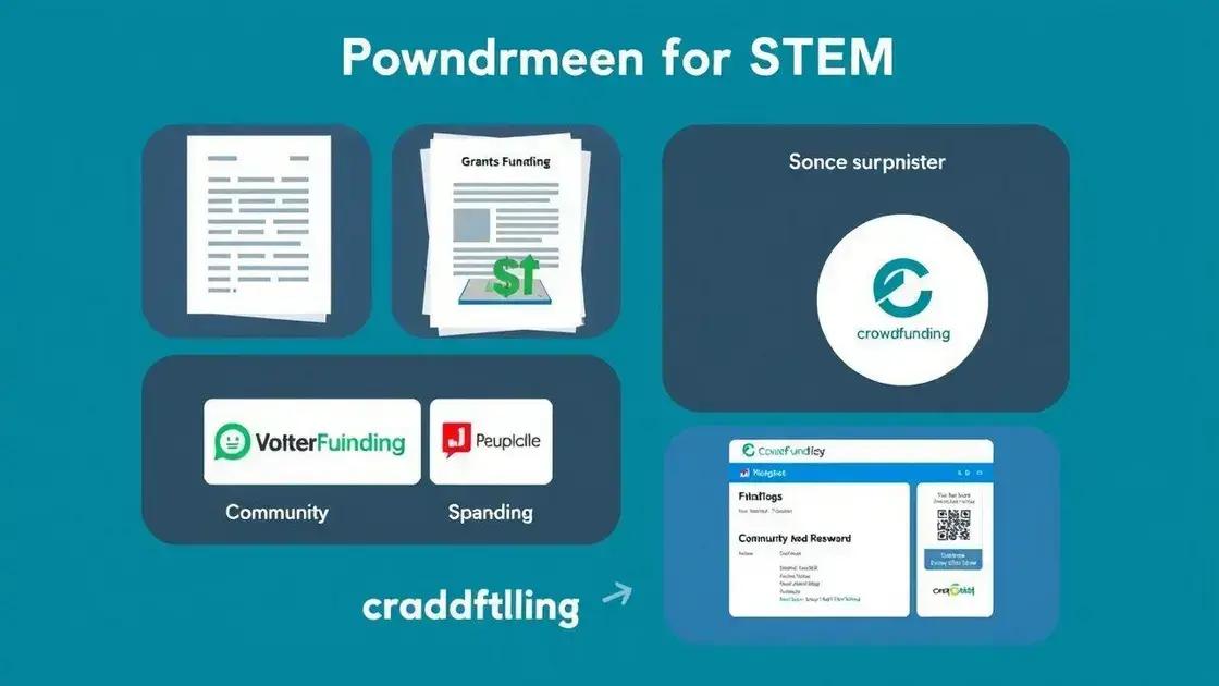 Types of funding available for stem initiatives