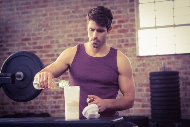 A person actively engaged in a weightlifting session at a gym, highlighting the utilization of protein for muscle repair and growth after strenuous exercise.