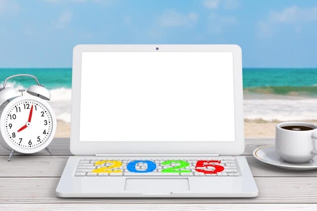 A split-screen showing different time-blocking apps on a smartphone and a laptop. Apps include Google Calendar, Trello, and a dedicated time-blocking app with colorful icons.