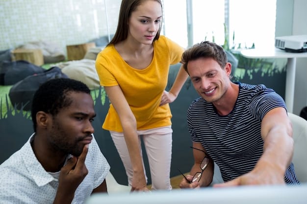 A team leader confidently explaining a task to a team member in a bright, collaborative office setting. The team member is taking notes and appears engaged and receptive. Focus on positive body language and a sense of mutual respect.