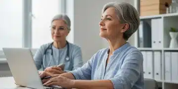 Serene caregiver practicing self-care, reducing burnout