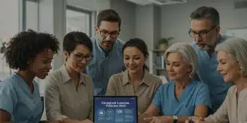 2025 State-Specific Caregiver Leave Policies: A Guide Diverse group of caregivers reviewing 2025 leave policies on a tablet, showcasing support and understanding.