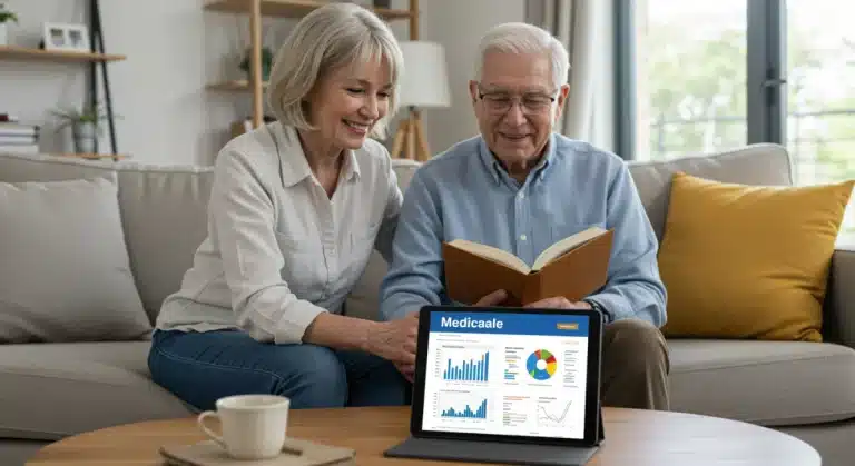 Family caregiver reviewing 2025 Medicare changes with elderly loved one