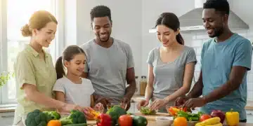 Family preparing healthy meal for immune support in 2026
