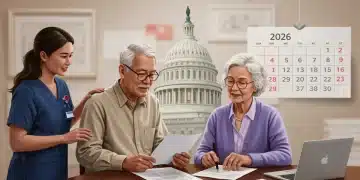 Caregivers reviewing 2026 Medicare documents with seniors, signifying important healthcare changes.