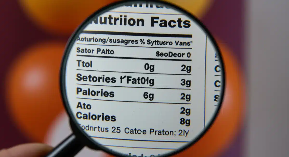 Close-up of 2026 nutrition label highlighting serving size and calories