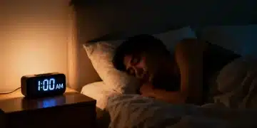 Peaceful bedroom scene with sleeping person, representing restful sleep for caregivers.