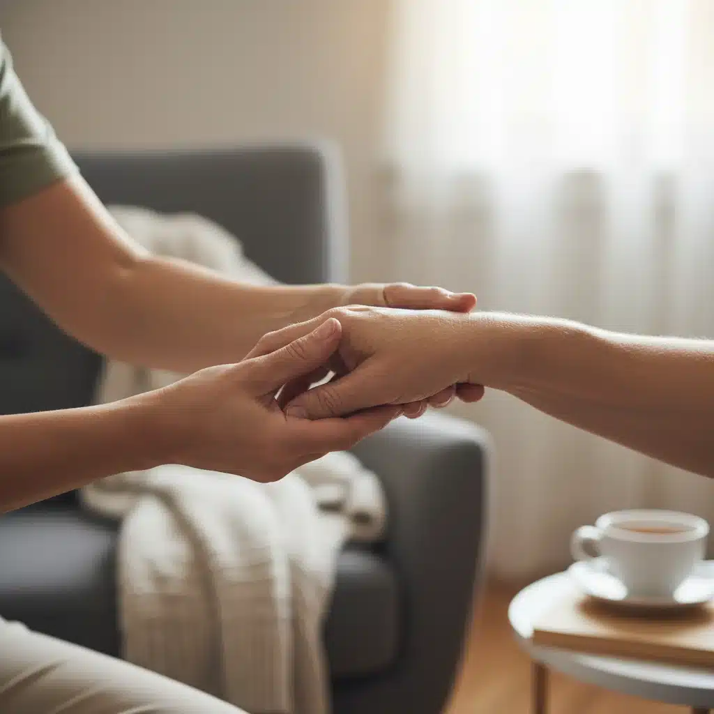 Hands performing gentle wrist rotation for mindful movement