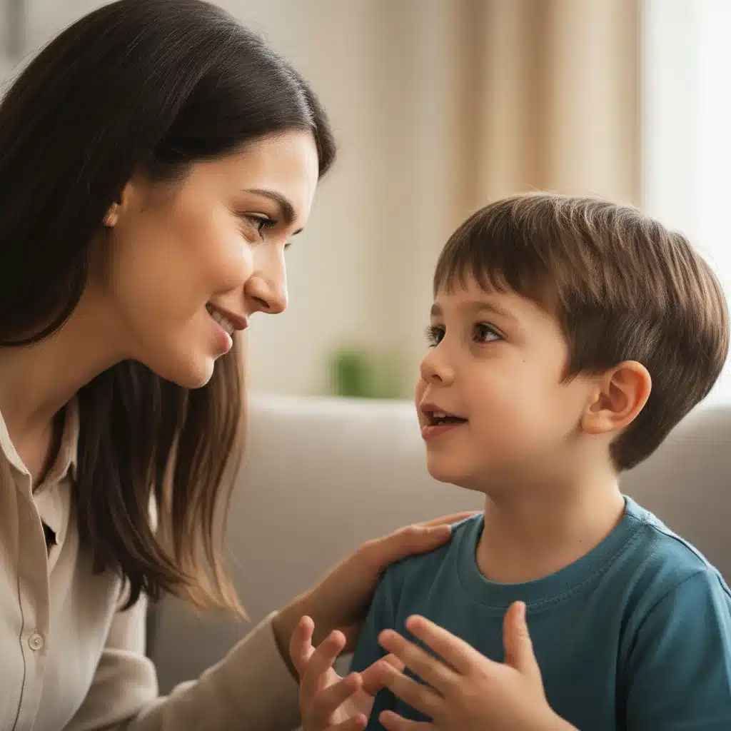 Parent and child actively listening to each other