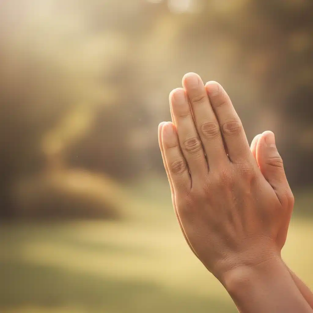 Hands in prayer pose, symbolizing mindful grounding
